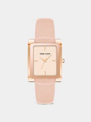Anne Klein Women's Rose Gold Plated & Blush Leather Watch