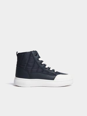 Boys High Top Quilted Sneakers