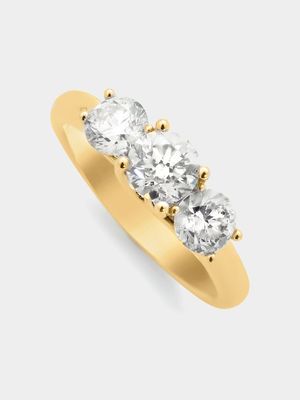 White Gold 1ct Diamond Trilogy Ring