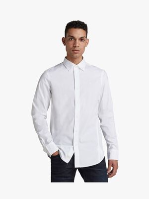 G-Star Men's Dressed White Super Slim Shirt