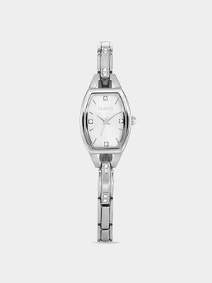 Tempo Woman's Silver Dial Silver Tone Bracelet Watch