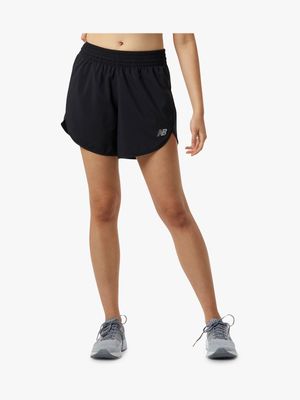 Womens New Balance Accelarate 5 Inch Black Shorts