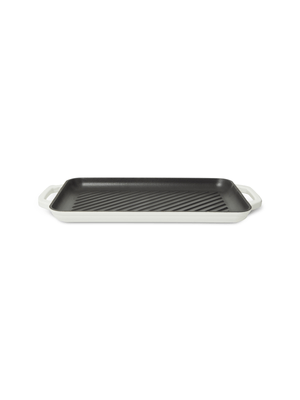 @home cast iron square grill 44cm ivory