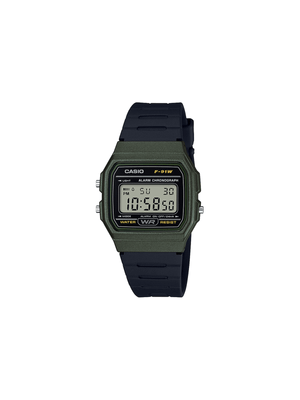 Casio Retro Black and Army Green Digital Watch