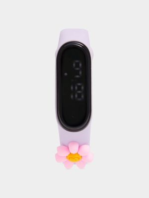Girl's Lilac Digital Flower Watch
