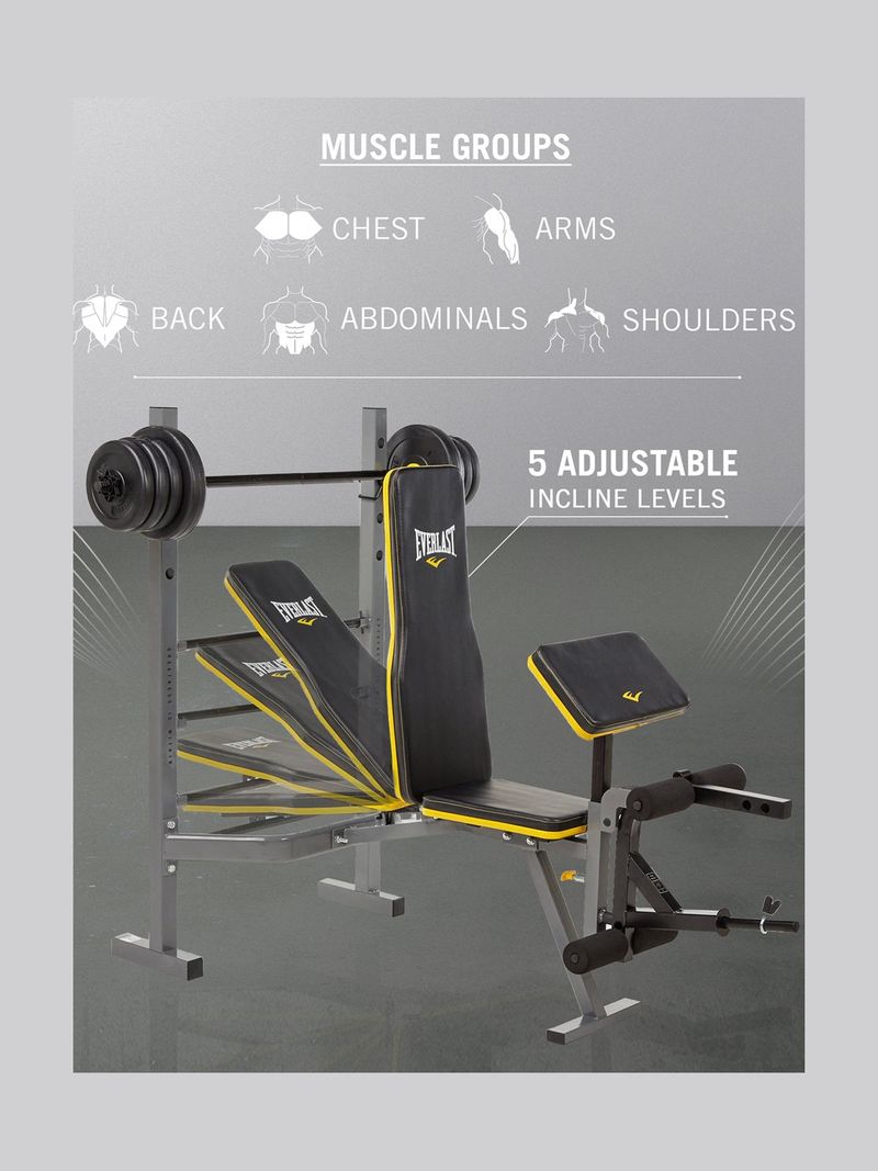 Everlast bench press set hotsell