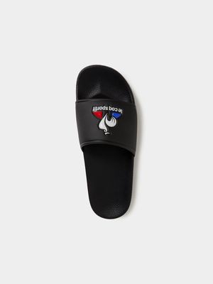 Men's Le Coq Sportif Black Slide Sandals