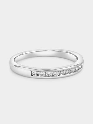 White Gold 0.25ct Lab Grown Diamond Channel Anniversary Ring