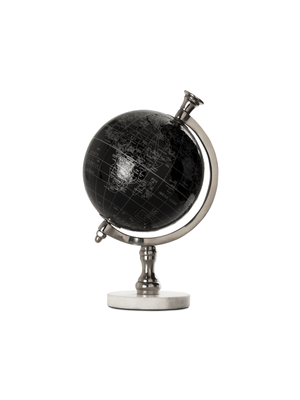 world globe with marble base 23x15cm