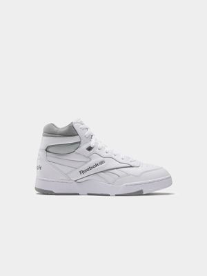 Reebok Men's BB 4000 II Mid White/Grey Sneaker