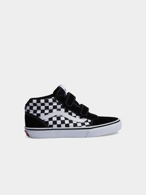 Junior Vans Ward Mid V  Checkerboard  Black/White Sneaker