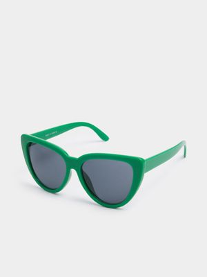 Women's Green Catseye Sunglasses