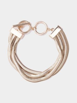 Mutli Strand Snake Chain Bracelet