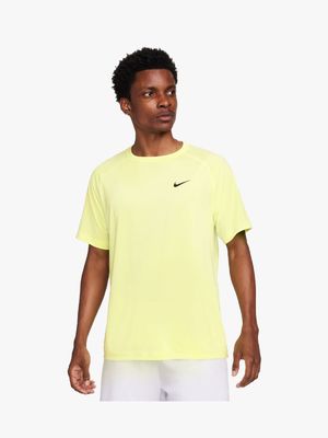 Mens Nike Dri-Fit Ready Yellow Short Sleeve Tee