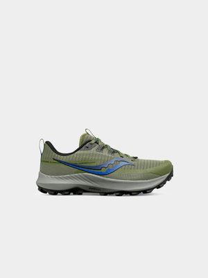 Mens Saucony Peregrine 13 Olive/Black Trail Running Shoes