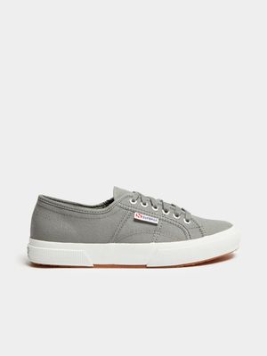 Womens Superga Classic Canvas Grey/White Sneakers