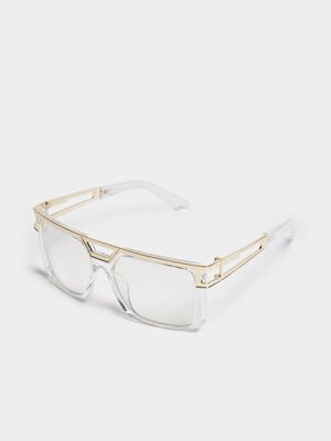 Redbat Unisex Perspex Clear Plastic Lens Glasses