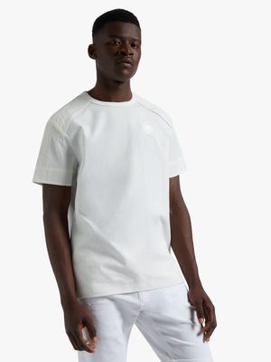 Fabiani Men's Cargo Combo Crew Neck White T-Shirt