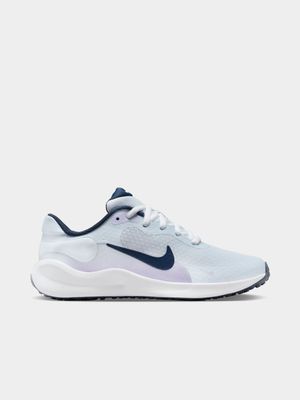 Junior Grade-School Nike Revolution 7 Grey/Lilac/White Shoes