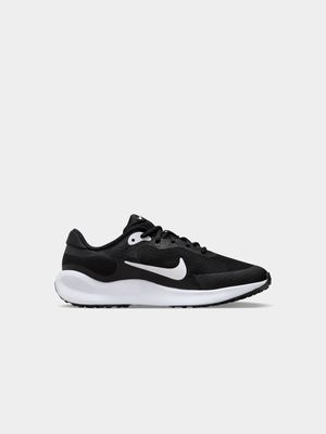 Junior Grade-School Nike Revolution 7 Black/White Running Shoes