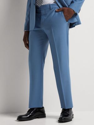 Fabiani Men's Ice Blue Wool Suit Trouser