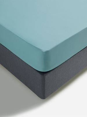Jet Home Soft Touch Seafoam Blue Fitted Sheet Single