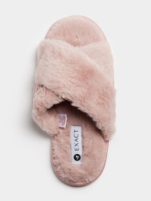 Women's Pink Crossover Slippers