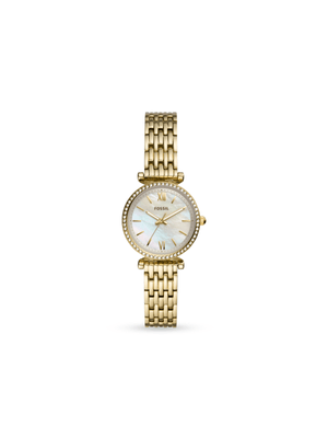 Fossil Ladies Carlie Gold Tone Bracelet Watch