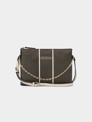 Women's Guess Natural Filmore Crossbody Top Zip Bag