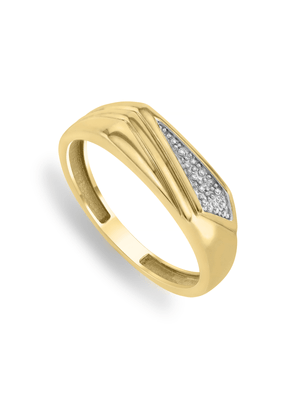 5ct Yellow Gold & Diamond Men's Dress Ring