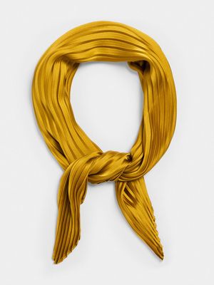 Gold Pleated Scarf