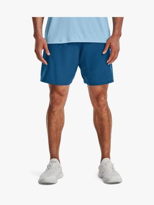 Mens Under Armour Woven Graphic Teal Shorts