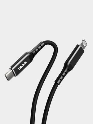 TROO Certified Fast Charge PD 30W Type-C To Lightning MFI Braided Cable
