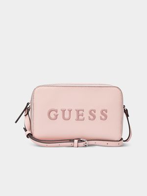 Women's Guess Pink Artemis Mini Crossbody Bag