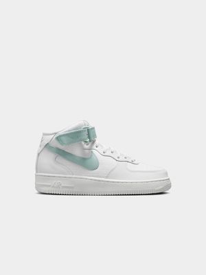 Nike Women's Air Force 1 Mid White/Green Sneaker