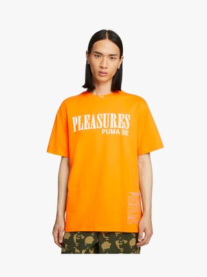 Puma x Pleasures Men's Orange T-Shirt