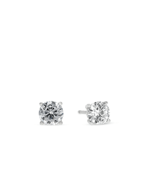 Cheté Sterling Silver & Cubic Zirconia Round 4-Claw Stud Earrings