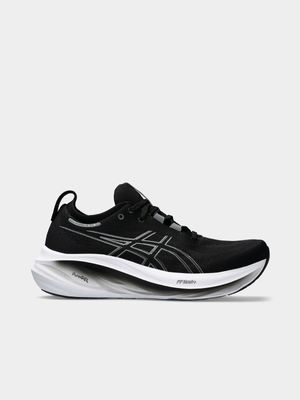 Mens Asics Gel-Nimbus 26 Wide Black/White Running Shoes