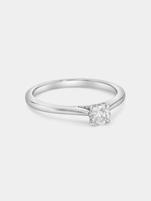 Sterling Silver Lab Grown Woman's 0.25ct Diamond Solitaire Ring