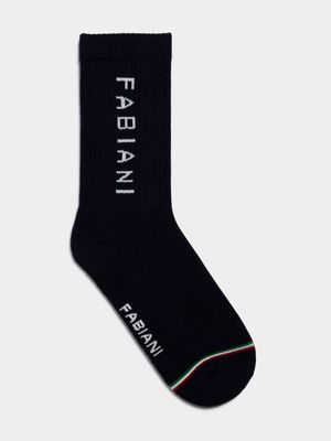 Fabiani Men's Bold Side Logo Shaft Socks