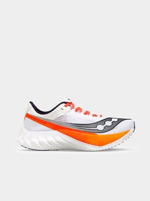 Mens Saucony Endorphin Pro 4 White/Orange Running Shoes