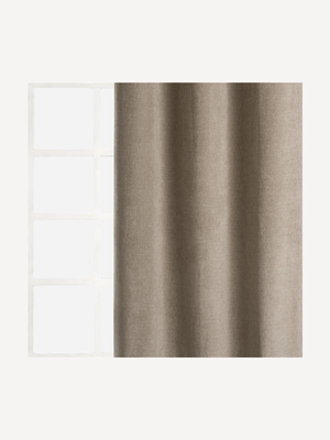 curtain natural chenille taped 265x250cm