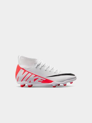Junior Nike Superfly 9 Club White/Red Boots