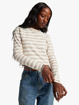 Converse Women's Egret Stripe Long Sleeve T-Shirt