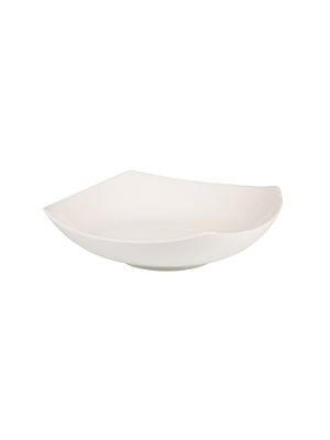 @home Porcelain White Curved Edge Salad Bowl