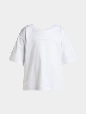 Jet Younger Boys White Oversized Boxy T-Shirt