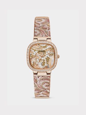 Guess Women's Tapestry Gold Plated Stainless Steel Mesh Watch