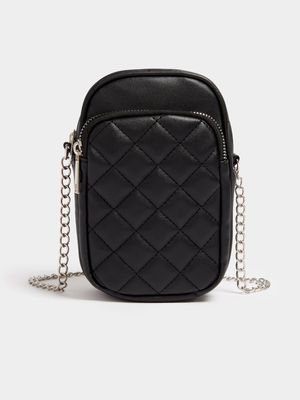 Women's Black Cellphone Crossbody Bag