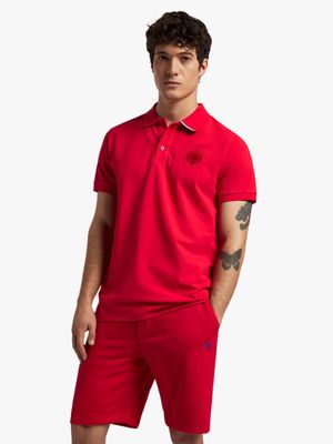 Fabiani Men's 2 Tone Crest Red Short