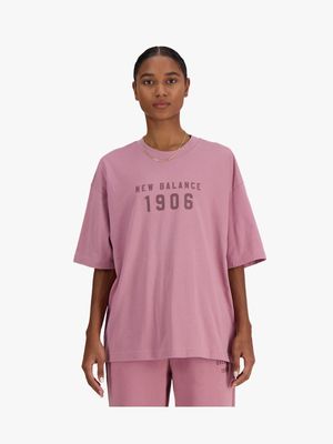 New Balance Women's Mauve Oversized T-Shirt